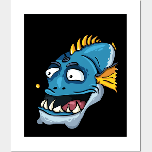 Funny Crazy Fish Posters and Art